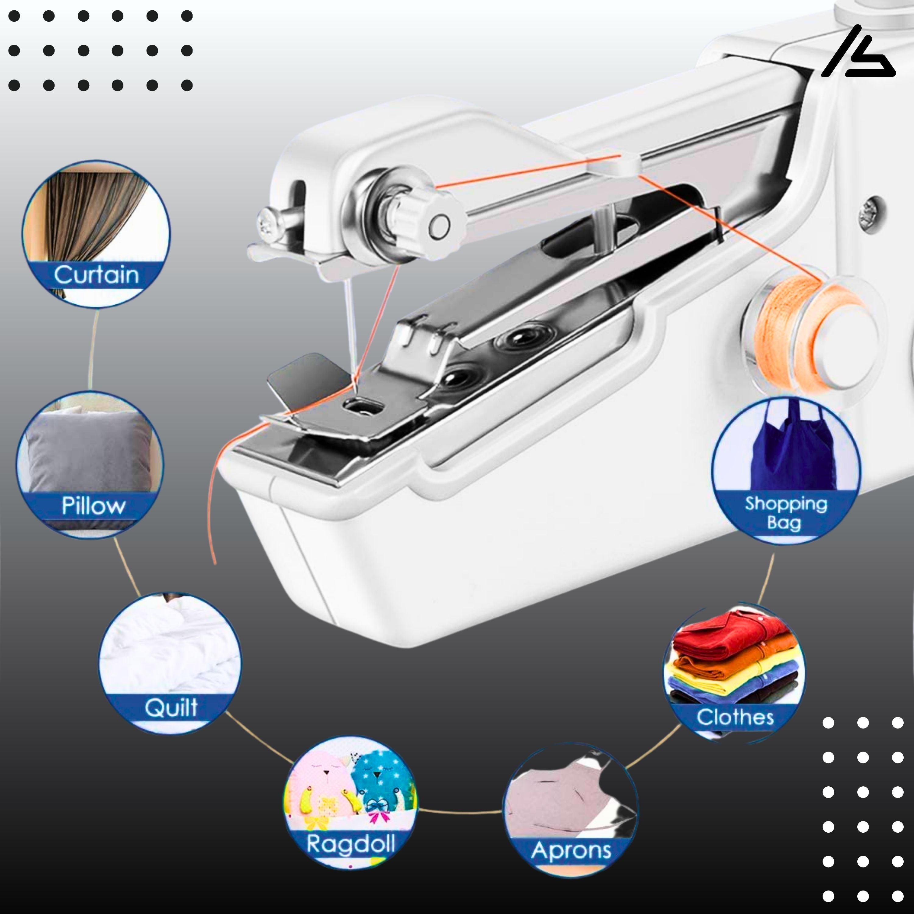 Handheld Sewing Machine Portable Handy Stitch Machine, Mini Needle Cordless Clothes Fabric Sewing Machine & Stapler Sewing Machine – Portable Sewing Machine for Home Tailoring & Beginners, Imported Original Mini Handheld Electric Stitch