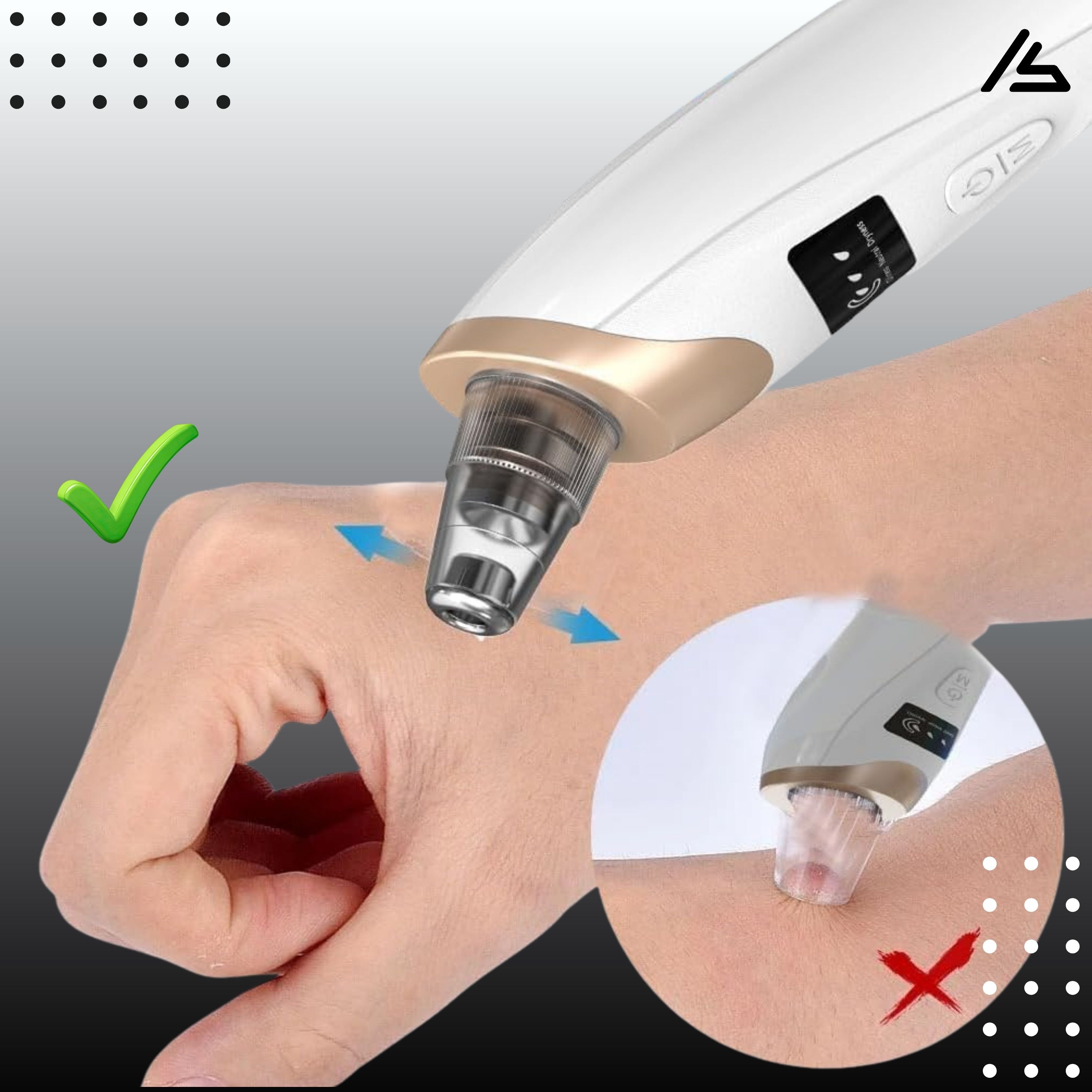 Electric Blackhead Remover Vacuum Acne Cleaner – 5 in 1 Facial Pore Cleaner Machine, Black Spots Removal Device, Derma Suction Pimple Acne Remover, Whitehead Extractor & Exfoliating Skin Care Beauty Tool with 5 Heads Suction